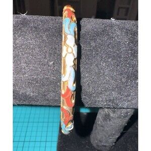 Vintage Cloisonné Inside Outside Bangle Bracelet